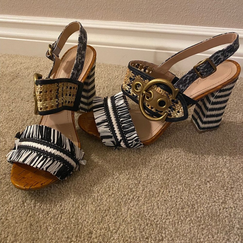 Coach Robin Raffia Heel Sandals - Picture 2 of 2
